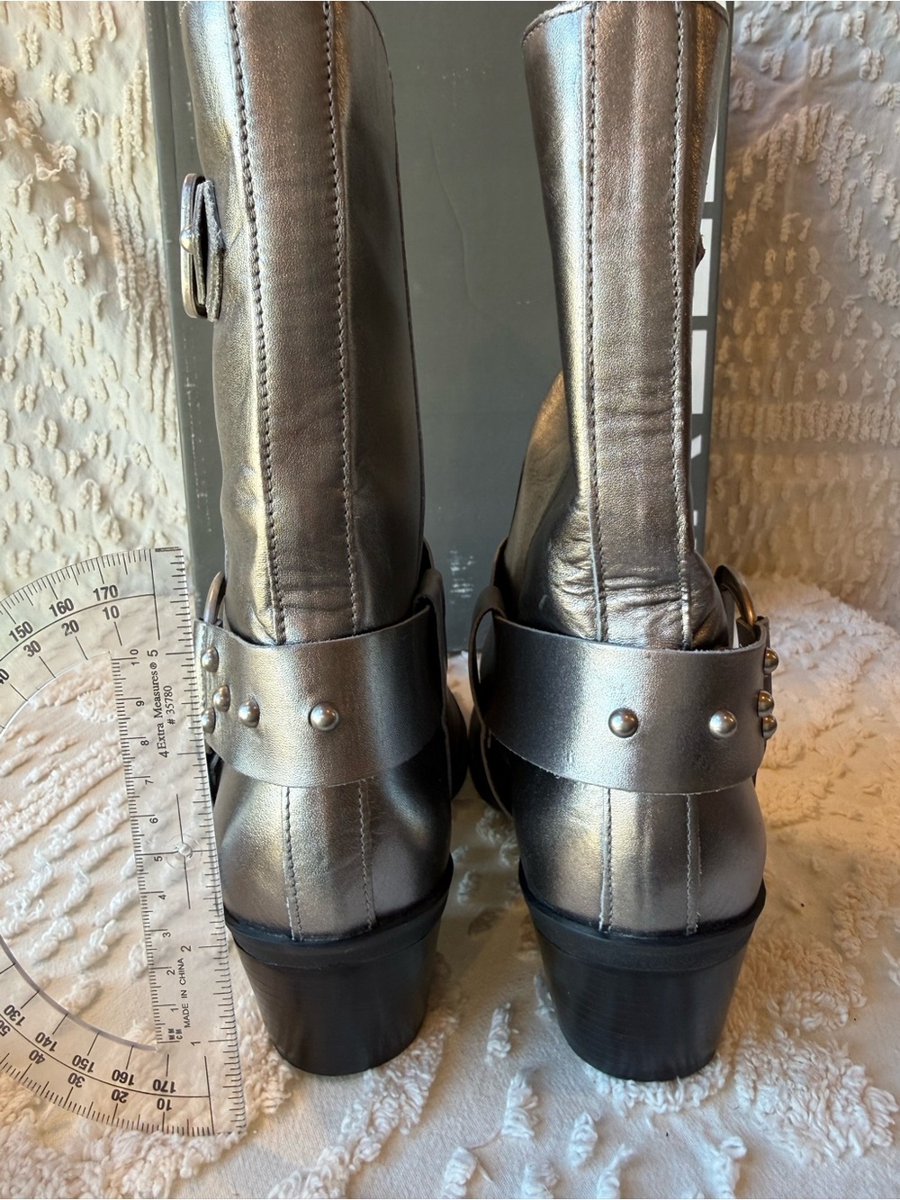Silver Arezzo Boots #700 - Picture 5 of 6